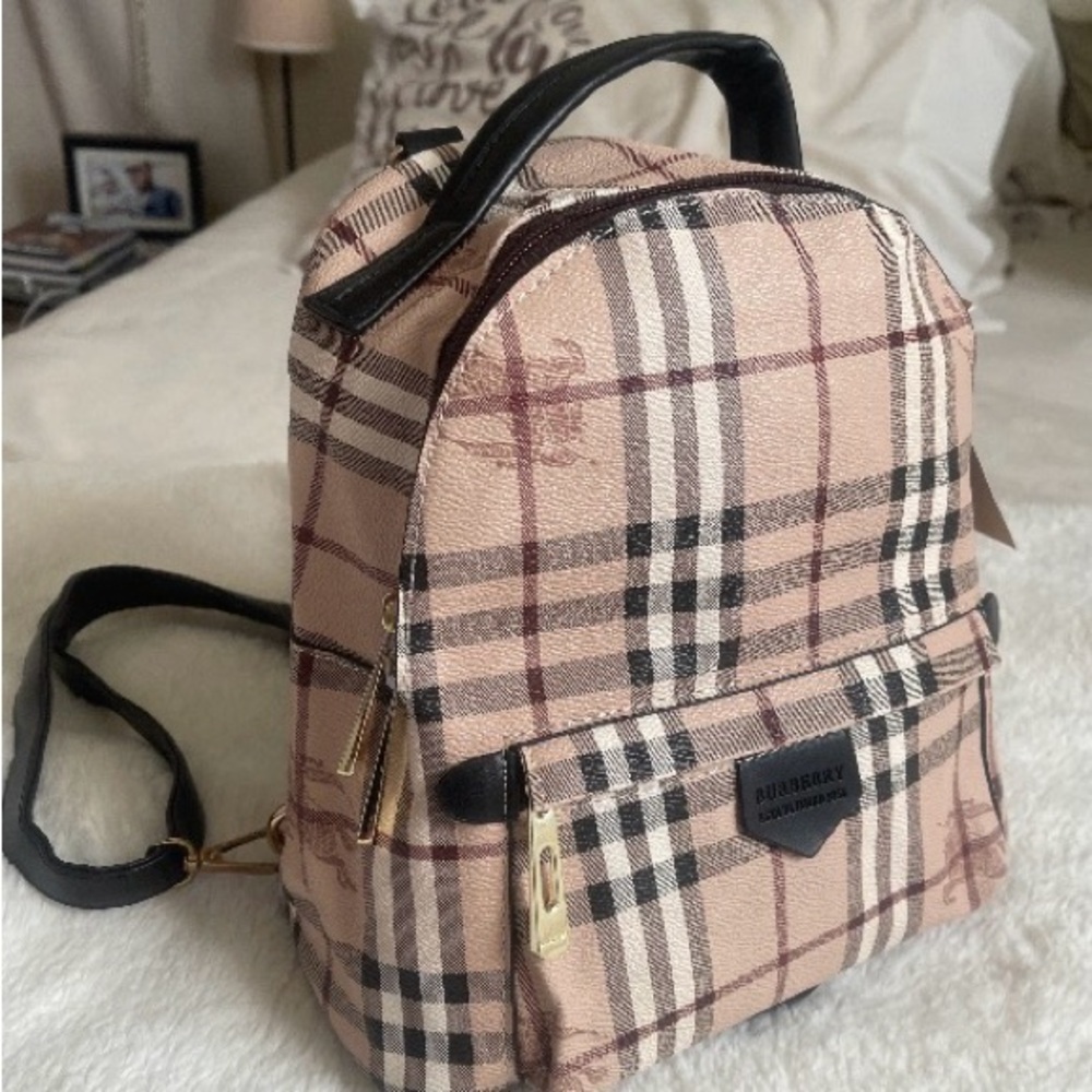 Tartan Print Mini Backpack - Picture 3 of 8